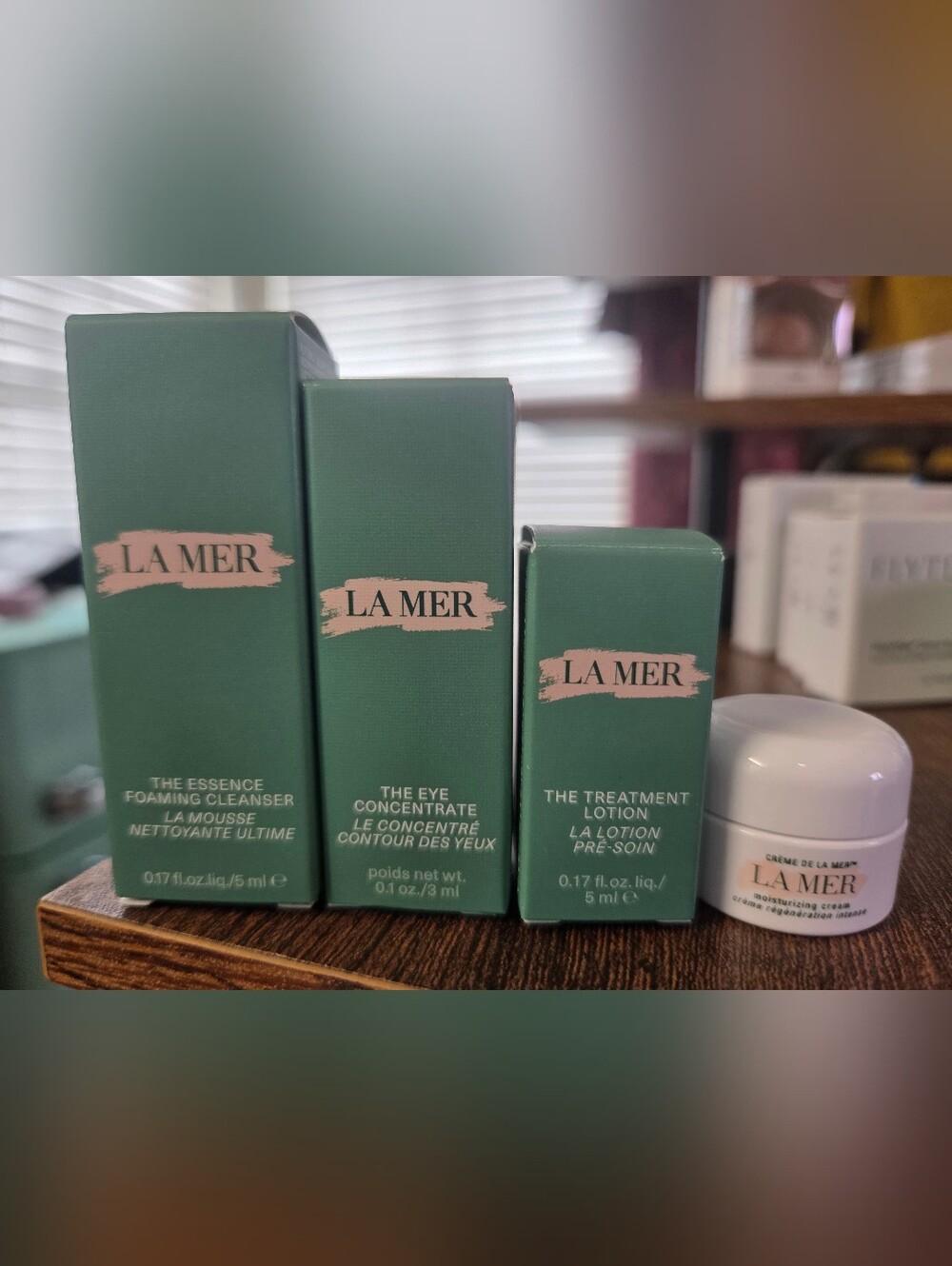 La Mer Skincare Travel Set: Crème, Eye Concentrate, Lotion & Cleanser NIB
